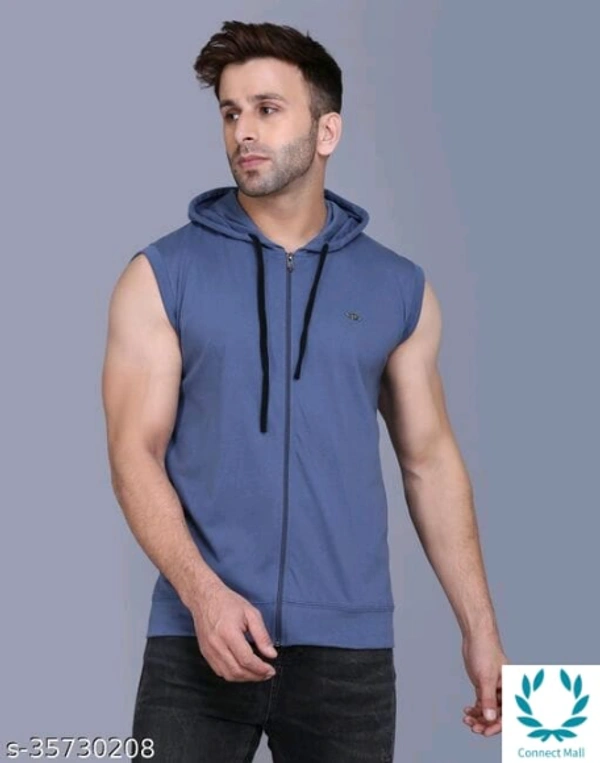 Men's Casual Hooded Tshirt - S, Cotton, Pack of :1